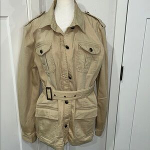 Ralph Lauren Women's Tan Belted Jacket cargo fall winter